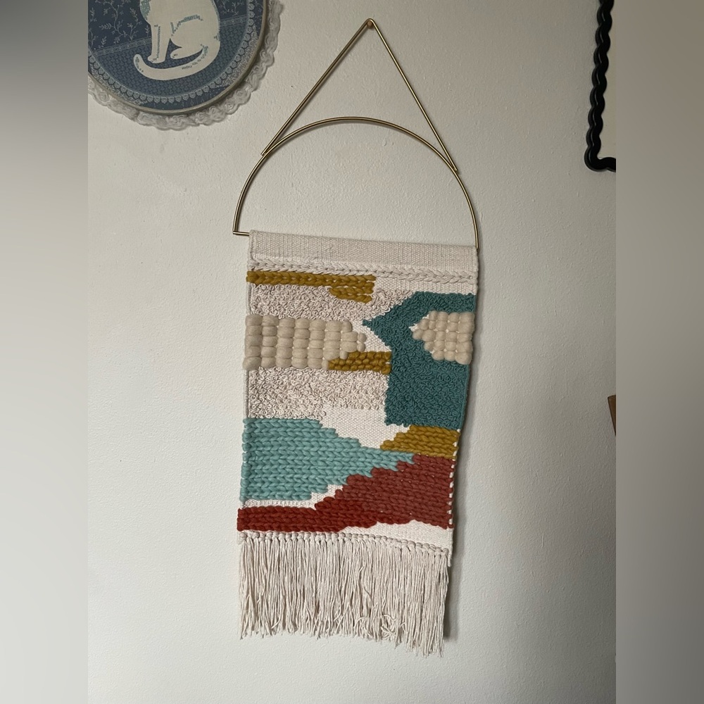 Geo Textured Weave Wall Hanging